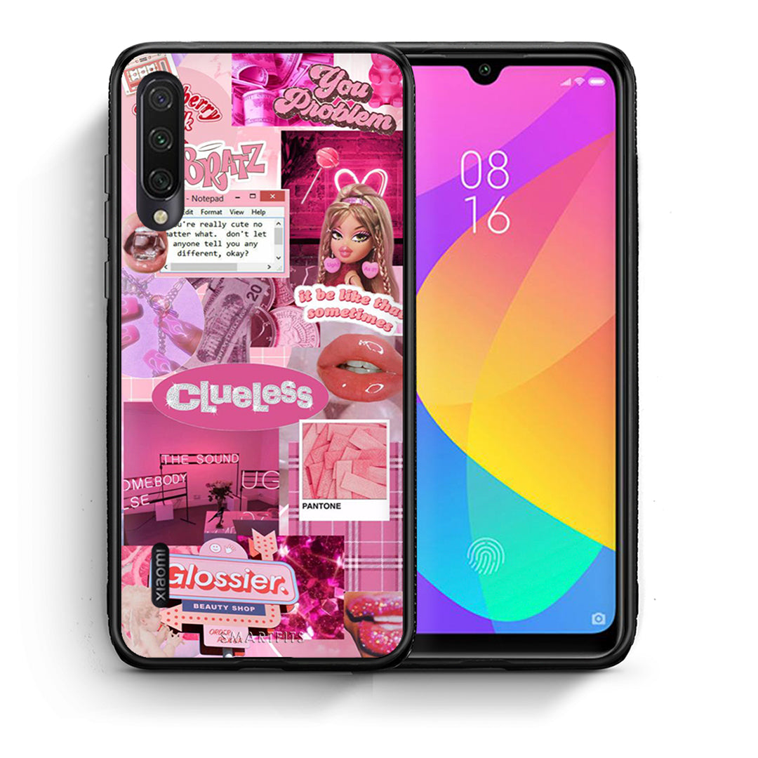 Θήκη Αγίου Βαλεντίνου Xiaomi Mi A3 Pink Love από τη Smartfits με σχέδιο στο πίσω μέρος και μαύρο περίβλημα | Xiaomi Mi A3 Pink Love case with colorful back and black bezels