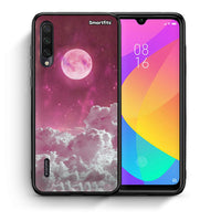 Thumbnail for Θήκη Xiaomi Mi A3 Pink Moon από τη Smartfits με σχέδιο στο πίσω μέρος και μαύρο περίβλημα | Xiaomi Mi A3 Pink Moon case with colorful back and black bezels