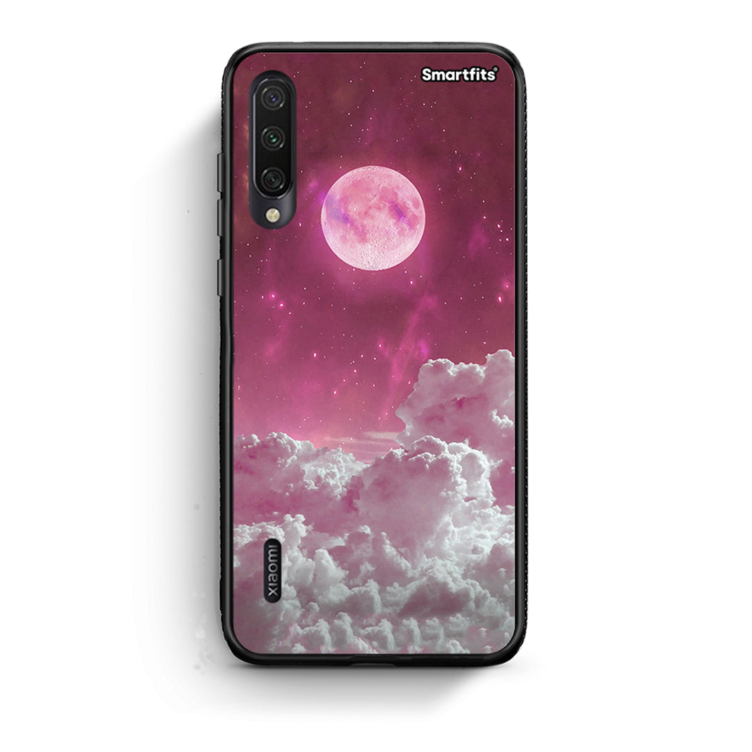 Xiaomi Mi A3 Pink Moon Θήκη από τη Smartfits με σχέδιο στο πίσω μέρος και μαύρο περίβλημα | Smartphone case with colorful back and black bezels by Smartfits