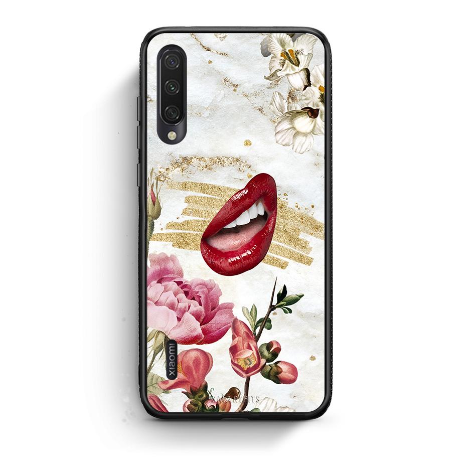 Xiaomi Mi A3 Red Lips θήκη από τη Smartfits με σχέδιο στο πίσω μέρος και μαύρο περίβλημα | Smartphone case with colorful back and black bezels by Smartfits