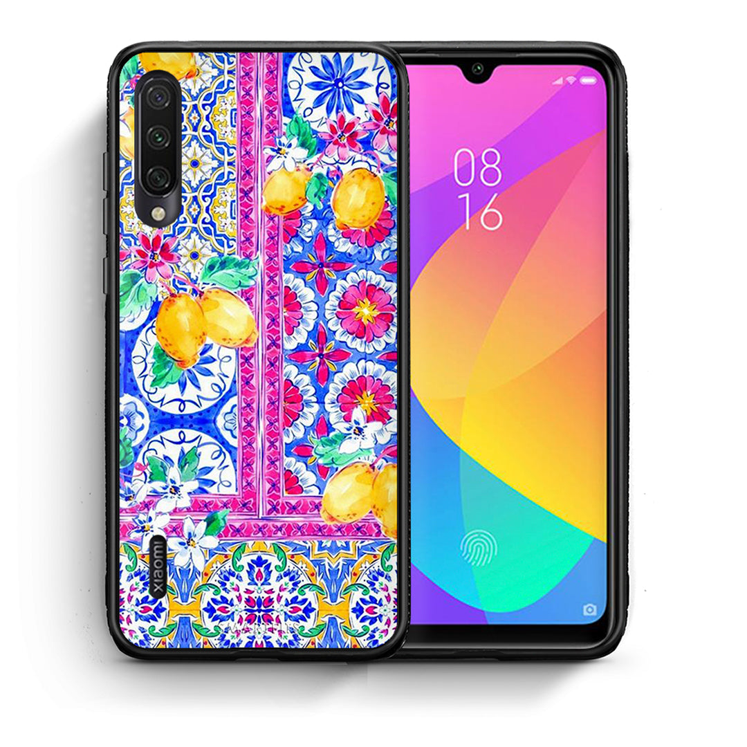 Θήκη Xiaomi Mi A3 Retro Spring από τη Smartfits με σχέδιο στο πίσω μέρος και μαύρο περίβλημα | Xiaomi Mi A3 Retro Spring case with colorful back and black bezels