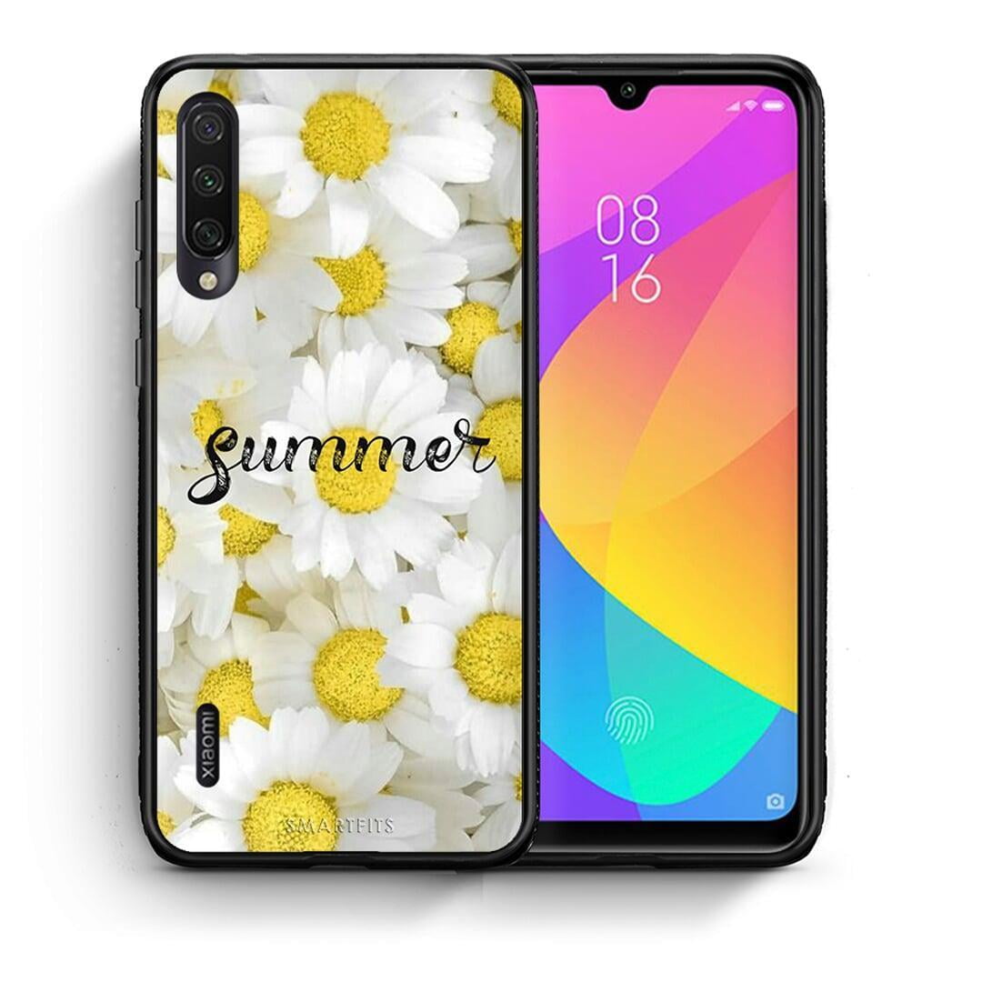 Θήκη Xiaomi Mi A3 Summer Daisies από τη Smartfits με σχέδιο στο πίσω μέρος και μαύρο περίβλημα | Xiaomi Mi A3 Summer Daisies case with colorful back and black bezels