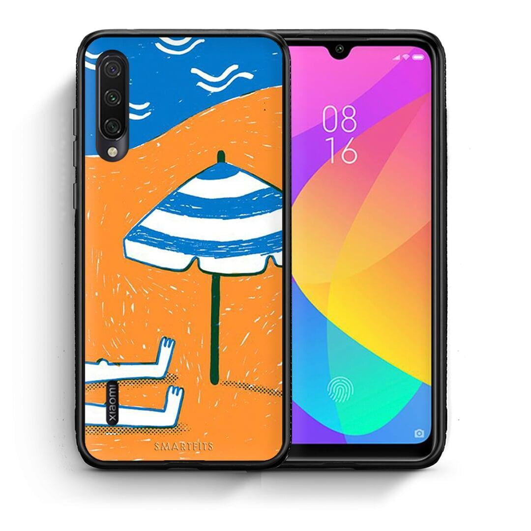 Θήκη Xiaomi Mi A3 Summering από τη Smartfits με σχέδιο στο πίσω μέρος και μαύρο περίβλημα | Xiaomi Mi A3 Summering case with colorful back and black bezels