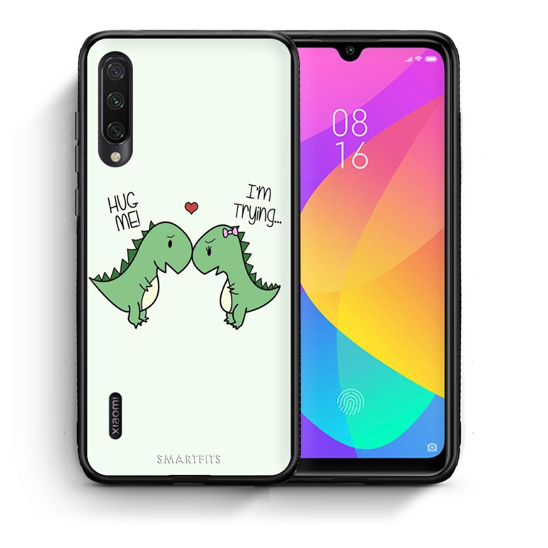 Θήκη Xiaomi Mi A3 Rex Valentine από τη Smartfits με σχέδιο στο πίσω μέρος και μαύρο περίβλημα | Xiaomi Mi A3 Rex Valentine case with colorful back and black bezels