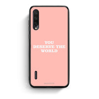 Thumbnail for Xiaomi Mi A3 You Deserve The World Θήκη Αγίου Βαλεντίνου από τη Smartfits με σχέδιο στο πίσω μέρος και μαύρο περίβλημα | Smartphone case with colorful back and black bezels by Smartfits