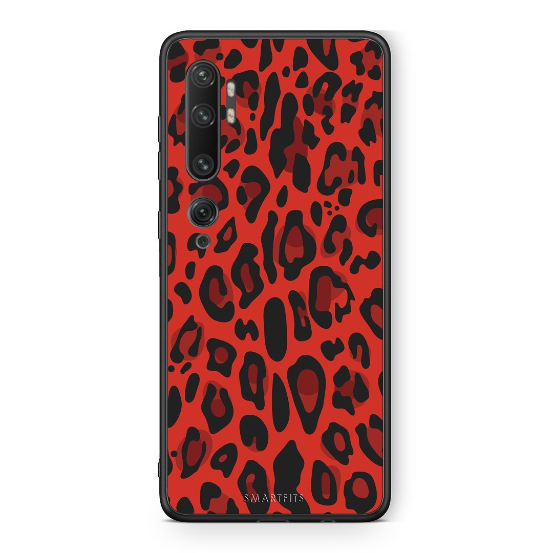 4 - Xiaomi Mi Note 10 Pro Red Leopard Animal case, cover, bumper