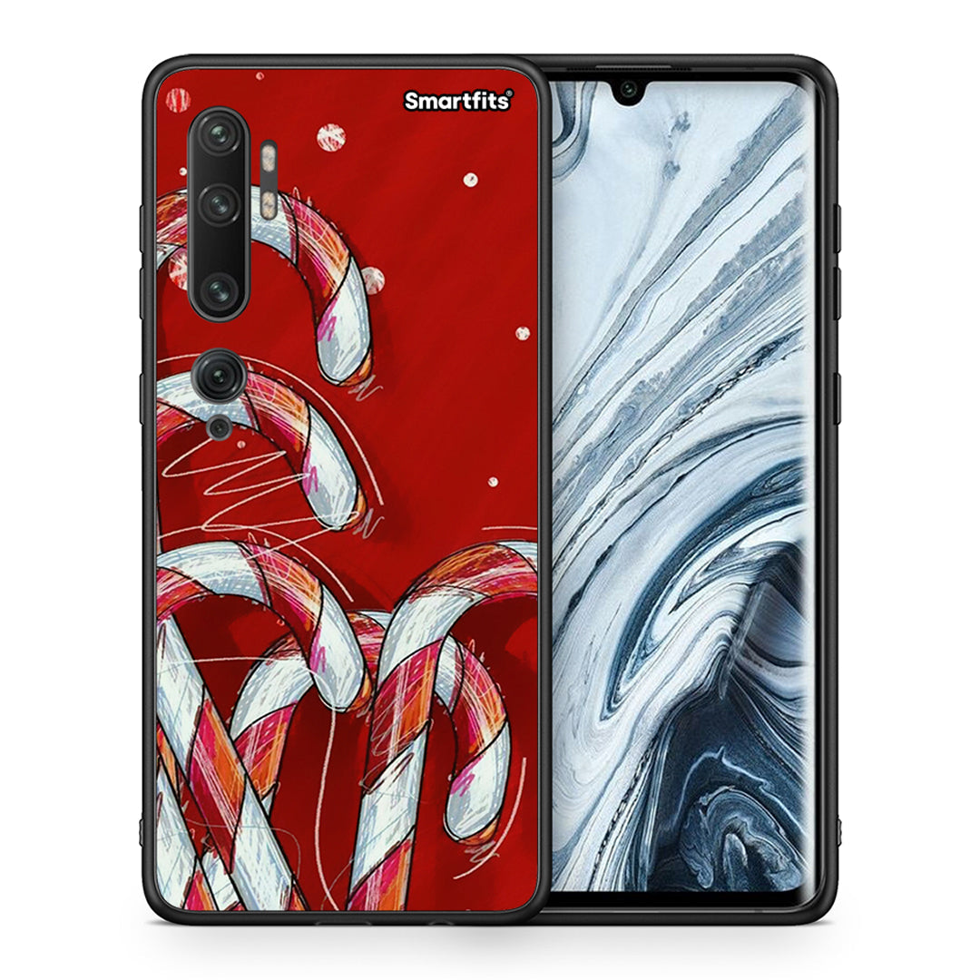 Θήκη Xiaomi Mi Note 10 Pro Candy Cane από τη Smartfits με σχέδιο στο πίσω μέρος και μαύρο περίβλημα | Xiaomi Mi Note 10 Pro Candy Cane case with colorful back and black bezels