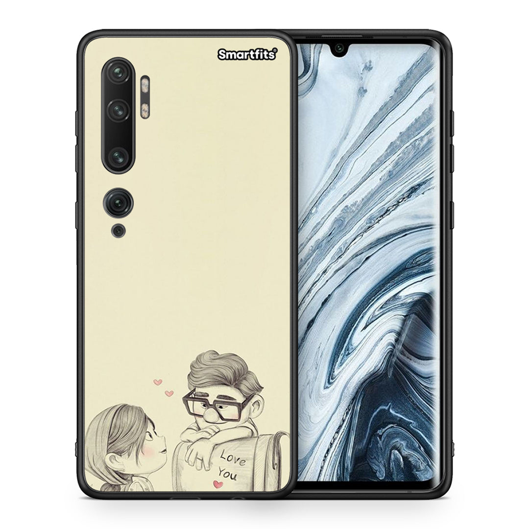 Θήκη Xiaomi Mi Note 10 Pro Carl And Ellie από τη Smartfits με σχέδιο στο πίσω μέρος και μαύρο περίβλημα | Xiaomi Mi Note 10 Pro Carl And Ellie case with colorful back and black bezels