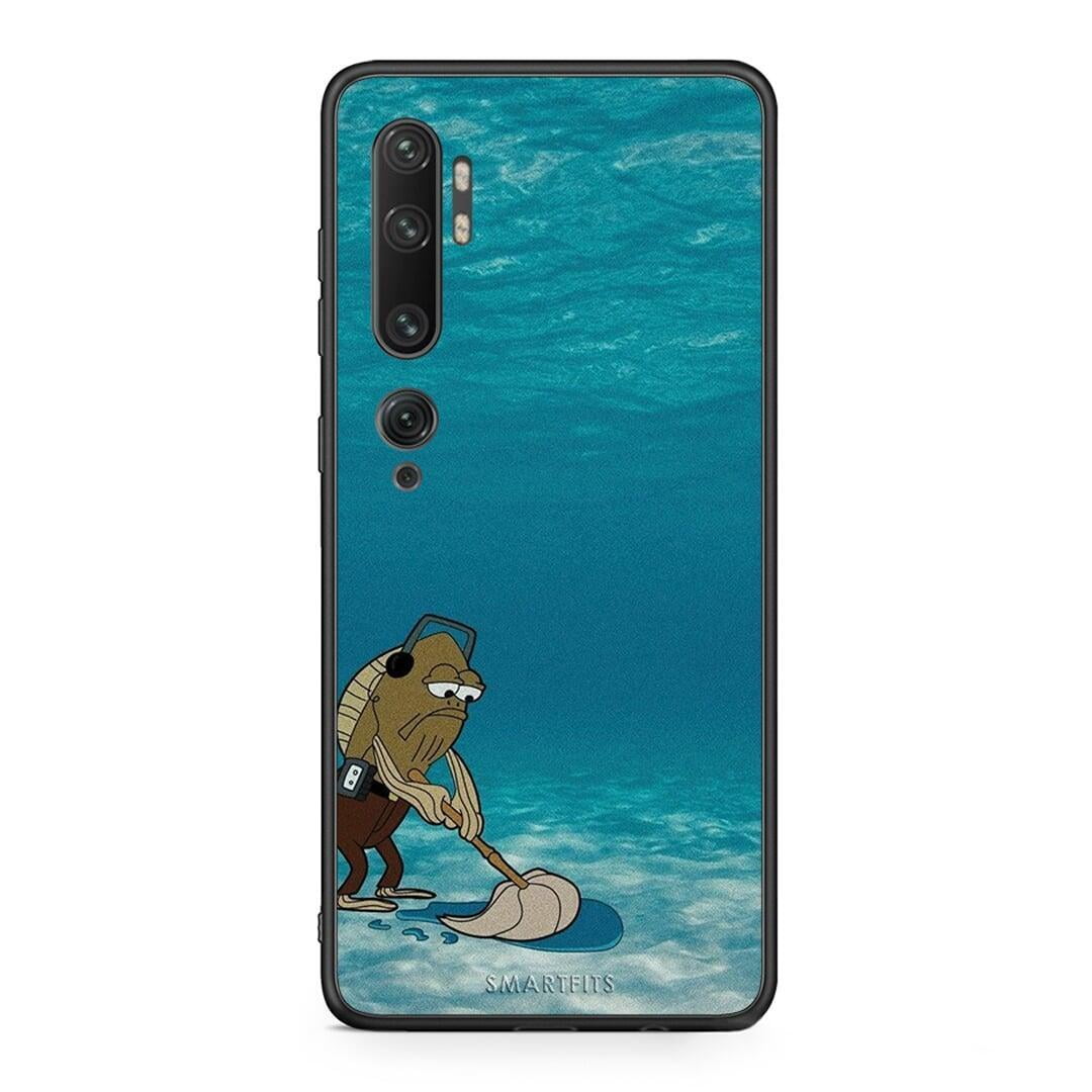 Xiaomi Mi Note 10 / 10 Pro Clean The Ocean Θήκη από τη Smartfits με σχέδιο στο πίσω μέρος και μαύρο περίβλημα | Smartphone case with colorful back and black bezels by Smartfits