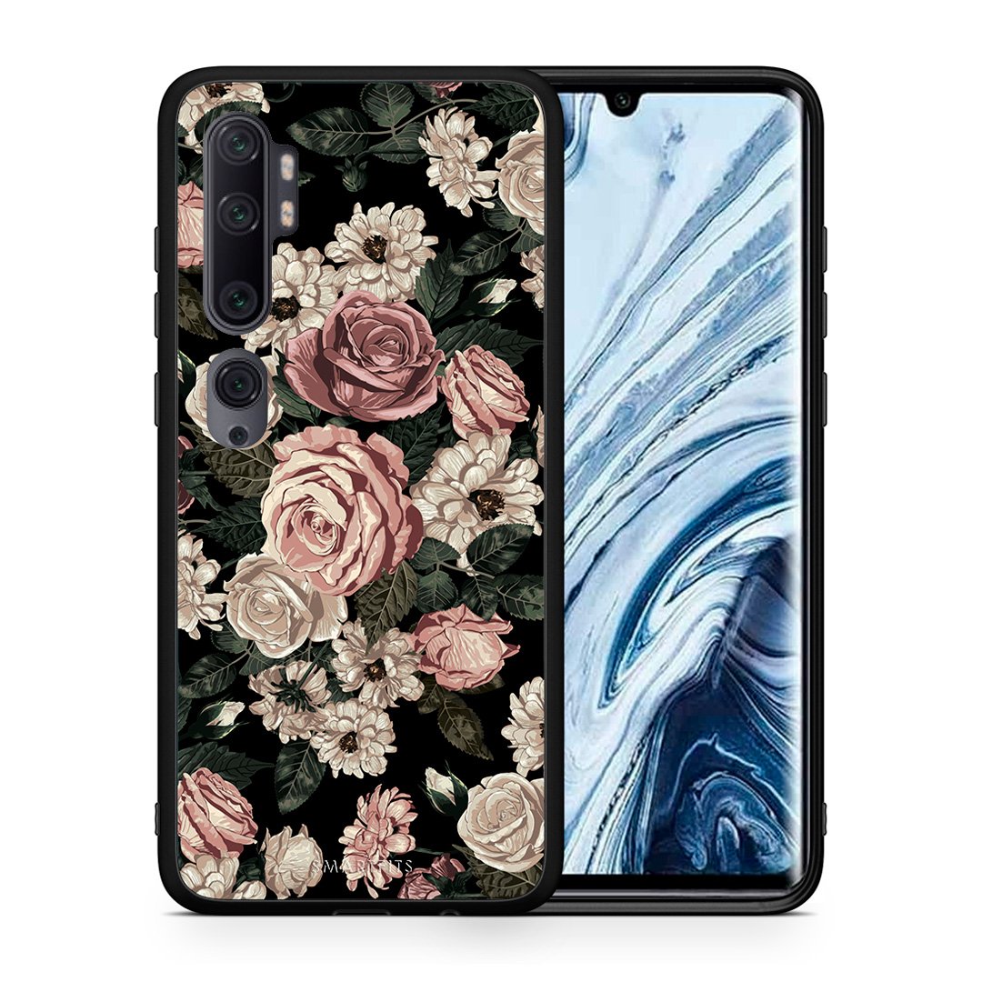 Θήκη Xiaomi Mi Note 10 Pro Wild Roses Flower από τη Smartfits με σχέδιο στο πίσω μέρος και μαύρο περίβλημα | Xiaomi Mi Note 10 Pro Wild Roses Flower case with colorful back and black bezels