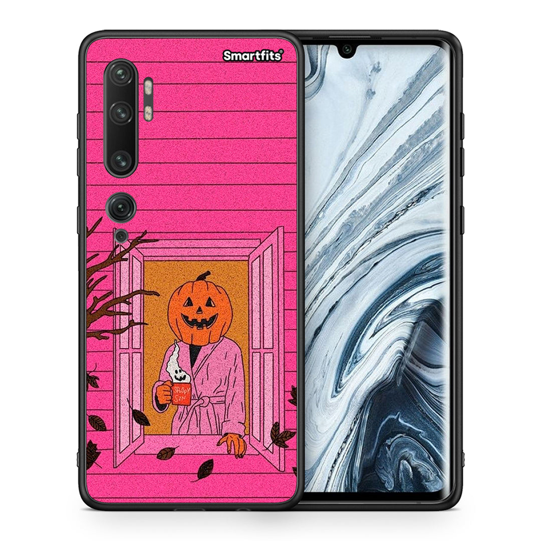 Θήκη Xiaomi Mi Note 10 / 10 Pro Halloween Pumpkin Lady από τη Smartfits με σχέδιο στο πίσω μέρος και μαύρο περίβλημα | Xiaomi Mi Note 10 / 10 Pro Halloween Pumpkin Lady case with colorful back and black bezels