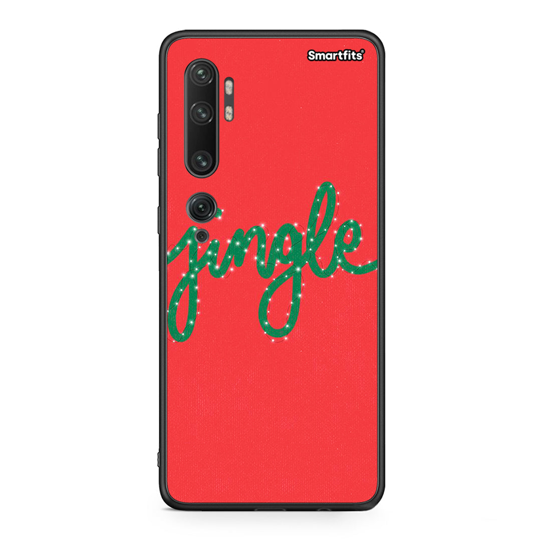 Xiaomi Mi Note 10 Pro Jingle Xmas θήκη από τη Smartfits με σχέδιο στο πίσω μέρος και μαύρο περίβλημα | Smartphone case with colorful back and black bezels by Smartfits