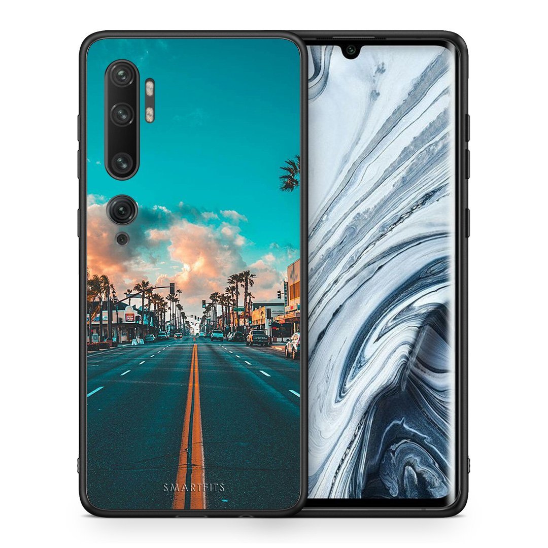 Θήκη Xiaomi Mi Note 10 Pro City Landscape από τη Smartfits με σχέδιο στο πίσω μέρος και μαύρο περίβλημα | Xiaomi Mi Note 10 Pro City Landscape case with colorful back and black bezels