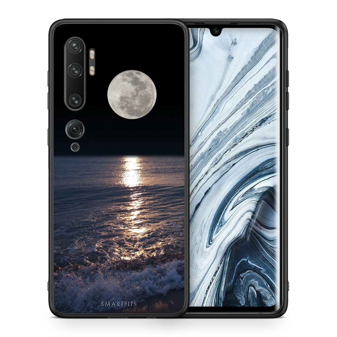 Θήκη Xiaomi Mi Note 10 Pro Moon Landscape από τη Smartfits με σχέδιο στο πίσω μέρος και μαύρο περίβλημα | Xiaomi Mi Note 10 Pro Moon Landscape case with colorful back and black bezels