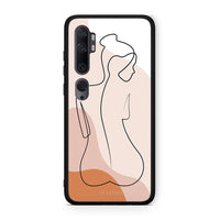Thumbnail for Xiaomi Mi Note 10 Pro LineArt Woman θήκη από τη Smartfits με σχέδιο στο πίσω μέρος και μαύρο περίβλημα | Smartphone case with colorful back and black bezels by Smartfits