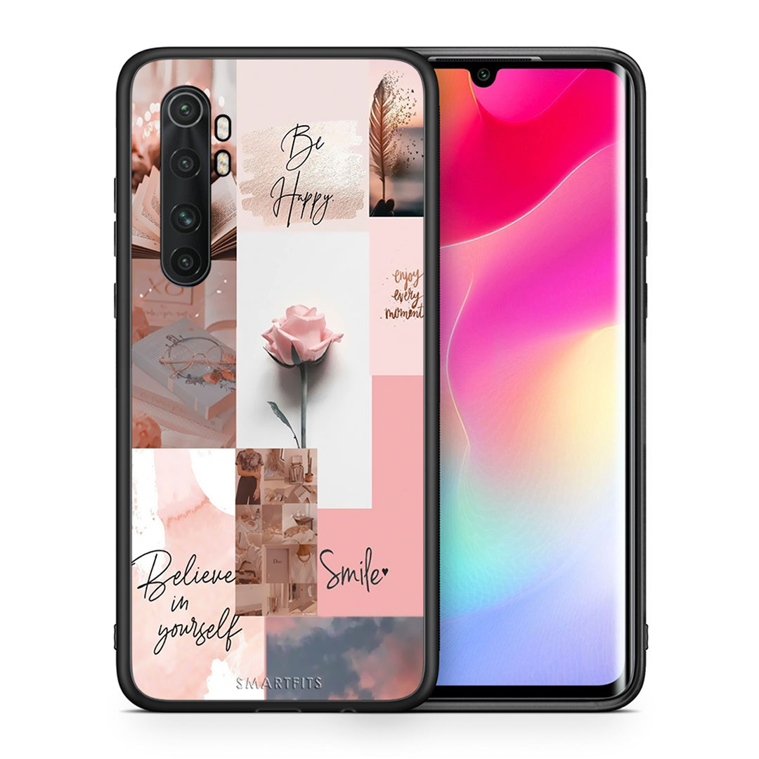 Θήκη Xiaomi Mi Note 10 Lite Aesthetic Collage από τη Smartfits με σχέδιο στο πίσω μέρος και μαύρο περίβλημα | Xiaomi Mi Note 10 Lite Aesthetic Collage case with colorful back and black bezels