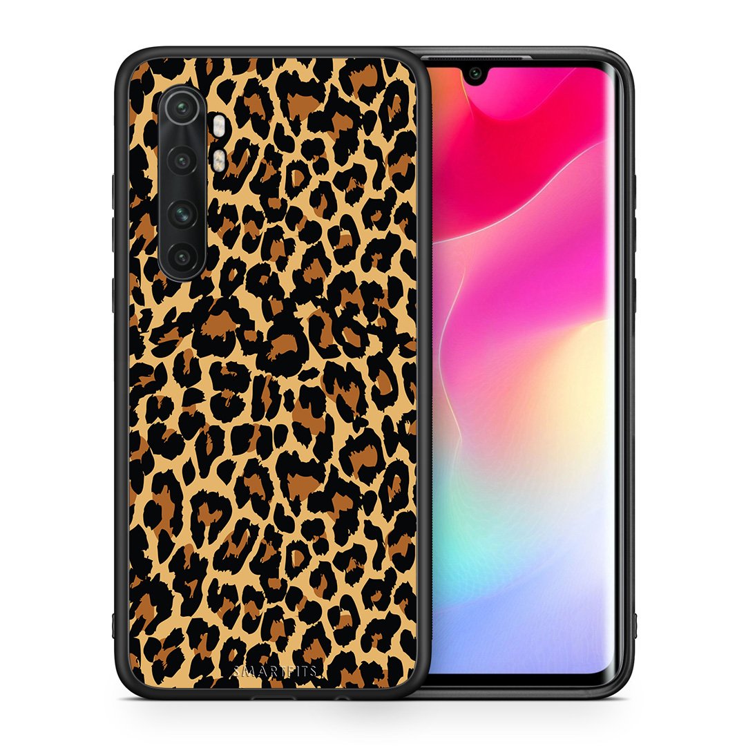 Θήκη Xiaomi Mi Note 10 Lite Leopard Animal από τη Smartfits με σχέδιο στο πίσω μέρος και μαύρο περίβλημα | Xiaomi Mi Note 10 Lite Leopard Animal case with colorful back and black bezels