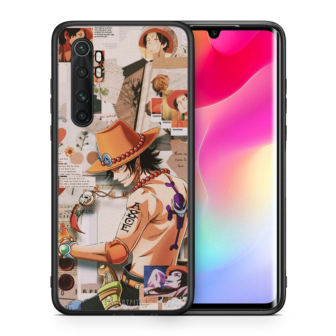 Θήκη Xiaomi Mi Note 10 Lite Anime Collage από τη Smartfits με σχέδιο στο πίσω μέρος και μαύρο περίβλημα | Xiaomi Mi Note 10 Lite Anime Collage case with colorful back and black bezels