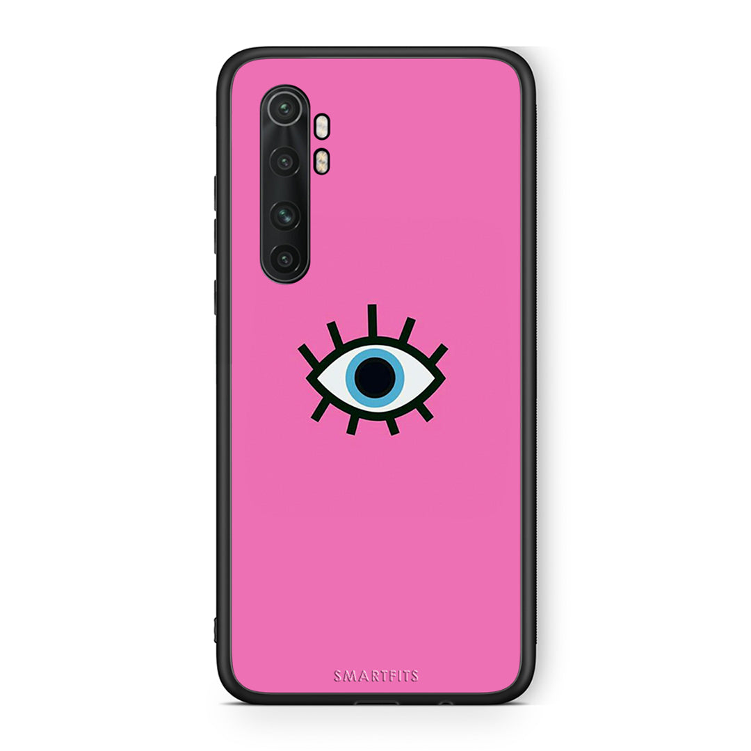 Xiaomi Mi Note 10 Lite Blue Eye Pink θήκη από τη Smartfits με σχέδιο στο πίσω μέρος και μαύρο περίβλημα | Smartphone case with colorful back and black bezels by Smartfits