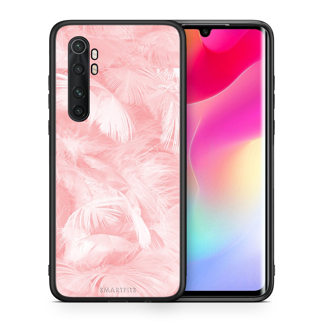 Θήκη Xiaomi Mi 10 Ultra Pink Feather Boho από τη Smartfits με σχέδιο στο πίσω μέρος και μαύρο περίβλημα | Xiaomi Mi 10 Ultra Pink Feather Boho case with colorful back and black bezels