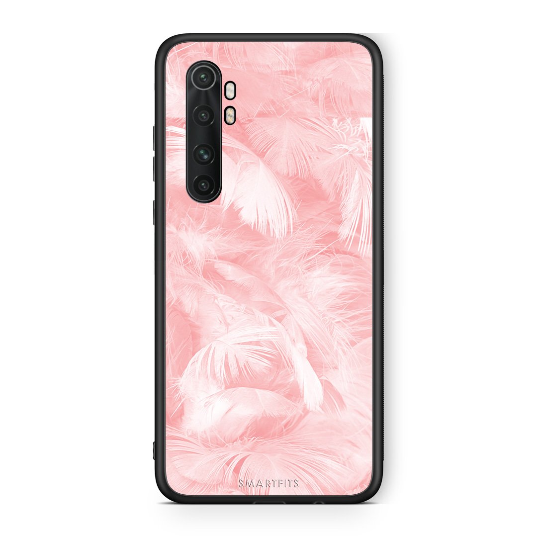 33 - Xiaomi Mi Note 10 Lite  Pink Feather Boho case, cover, bumper