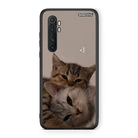 Thumbnail for Xiaomi Mi Note 10 Lite Cats In Love Θήκη από τη Smartfits με σχέδιο στο πίσω μέρος και μαύρο περίβλημα | Smartphone case with colorful back and black bezels by Smartfits