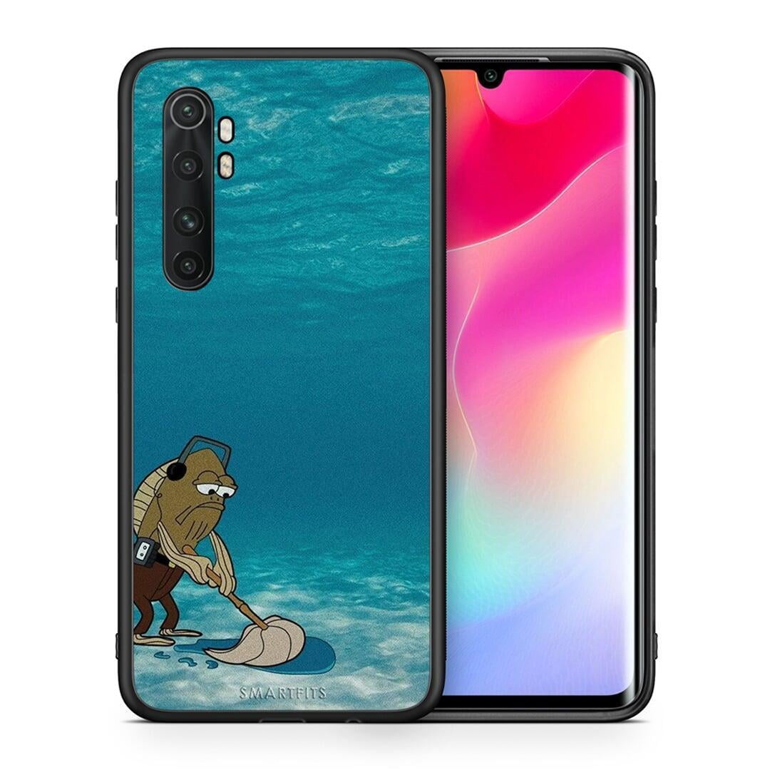 Θήκη Xiaomi Mi Note 10 Lite Clean The Ocean από τη Smartfits με σχέδιο στο πίσω μέρος και μαύρο περίβλημα | Xiaomi Mi Note 10 Lite Clean The Ocean case with colorful back and black bezels