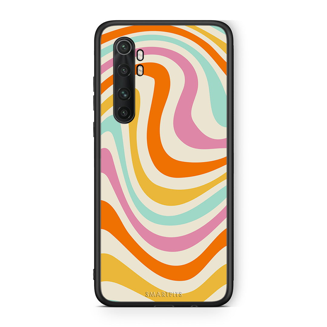 Xiaomi Mi Note 10 Lite Colourful Waves θήκη από τη Smartfits με σχέδιο στο πίσω μέρος και μαύρο περίβλημα | Smartphone case with colorful back and black bezels by Smartfits