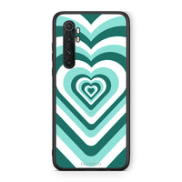 Thumbnail for Xiaomi Mi Note 10 Lite Green Hearts θήκη από τη Smartfits με σχέδιο στο πίσω μέρος και μαύρο περίβλημα | Smartphone case with colorful back and black bezels by Smartfits