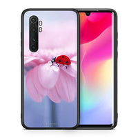 Thumbnail for Θήκη Xiaomi Mi 10 Ultra Ladybug Flower από τη Smartfits με σχέδιο στο πίσω μέρος και μαύρο περίβλημα | Xiaomi Mi 10 Ultra Ladybug Flower case with colorful back and black bezels