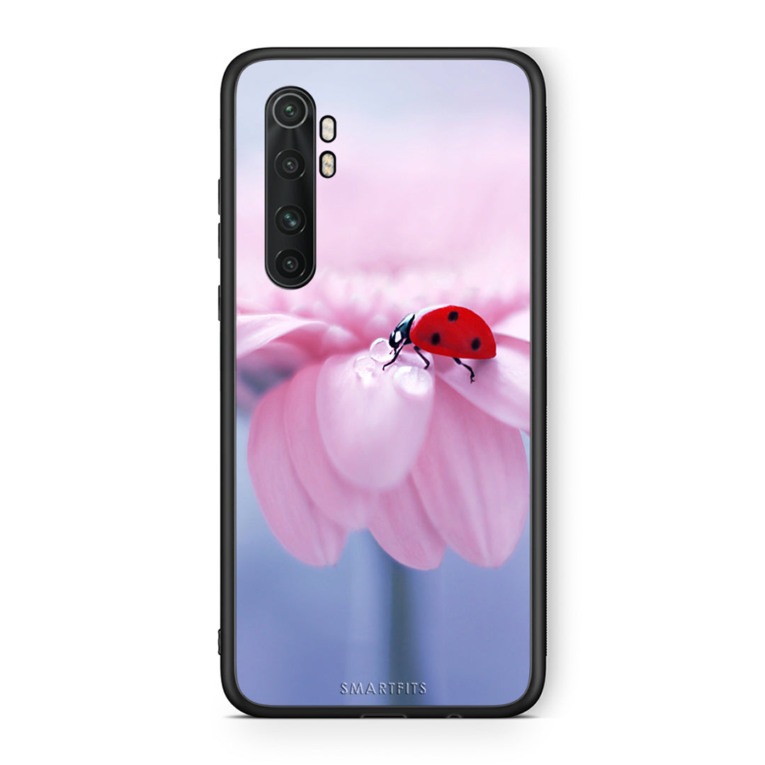 Xiaomi Mi 10 Ultra Ladybug Flower θήκη από τη Smartfits με σχέδιο στο πίσω μέρος και μαύρο περίβλημα | Smartphone case with colorful back and black bezels by Smartfits