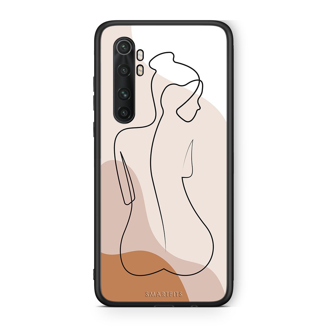 Xiaomi Mi 10 Ultra LineArt Woman θήκη από τη Smartfits με σχέδιο στο πίσω μέρος και μαύρο περίβλημα | Smartphone case with colorful back and black bezels by Smartfits