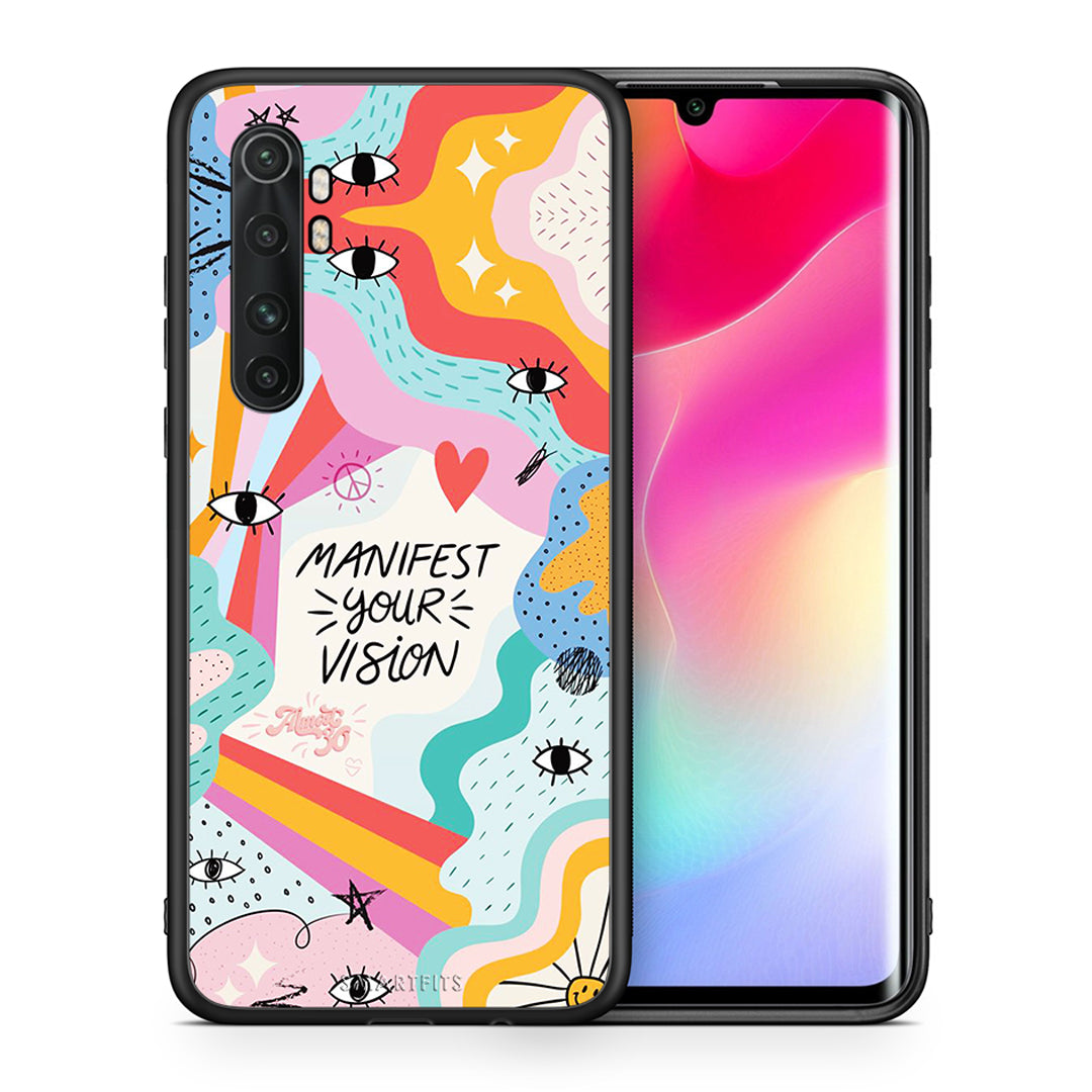 Θήκη Xiaomi Mi 10 Ultra Manifest Your Vision από τη Smartfits με σχέδιο στο πίσω μέρος και μαύρο περίβλημα | Xiaomi Mi 10 Ultra Manifest Your Vision case with colorful back and black bezels