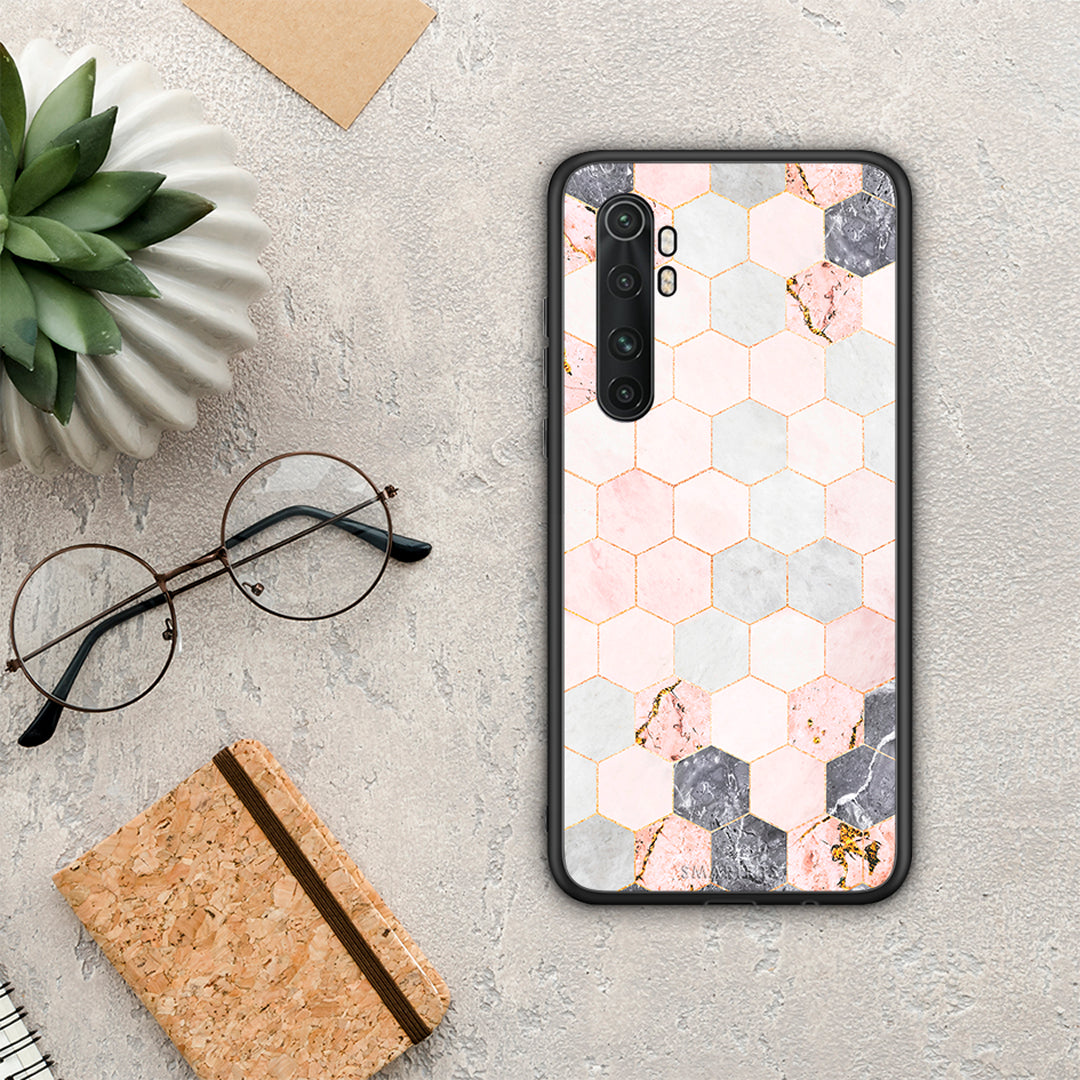 Marble Hexagon Pink - Xiaomi Mi Note 10 Lite case