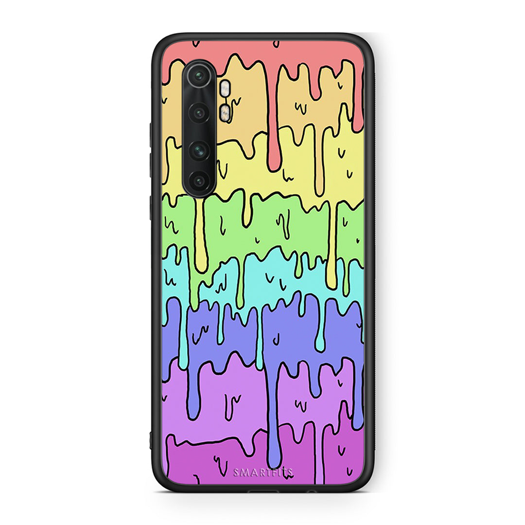 Xiaomi Mi Note 10 Lite Melting Rainbow θήκη από τη Smartfits με σχέδιο στο πίσω μέρος και μαύρο περίβλημα | Smartphone case with colorful back and black bezels by Smartfits