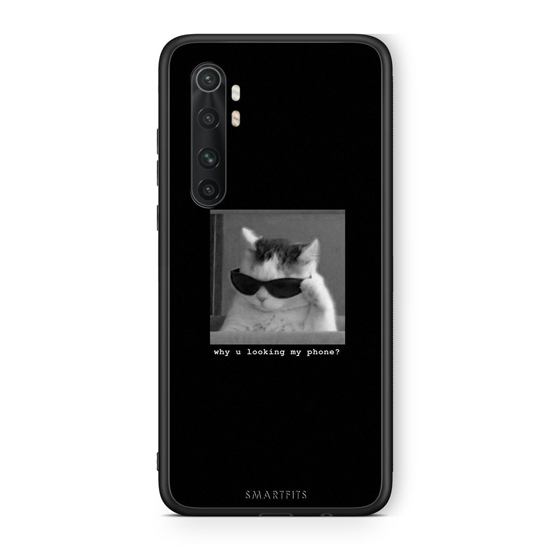 Xiaomi Mi Note 10 Lite Meme Cat θήκη από τη Smartfits με σχέδιο στο πίσω μέρος και μαύρο περίβλημα | Smartphone case with colorful back and black bezels by Smartfits