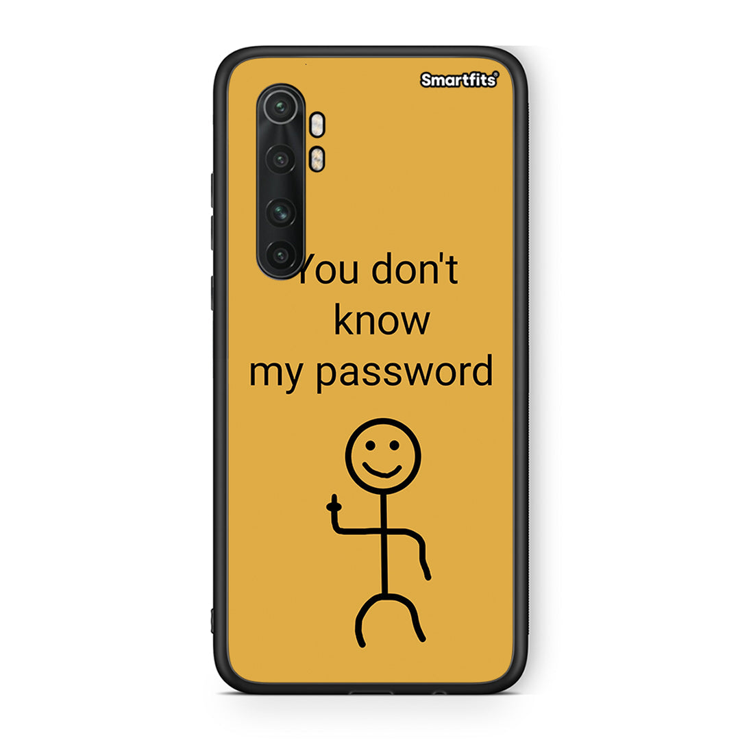 Xiaomi Mi Note 10 Lite My Password Θήκη από τη Smartfits με σχέδιο στο πίσω μέρος και μαύρο περίβλημα | Smartphone case with colorful back and black bezels by Smartfits
