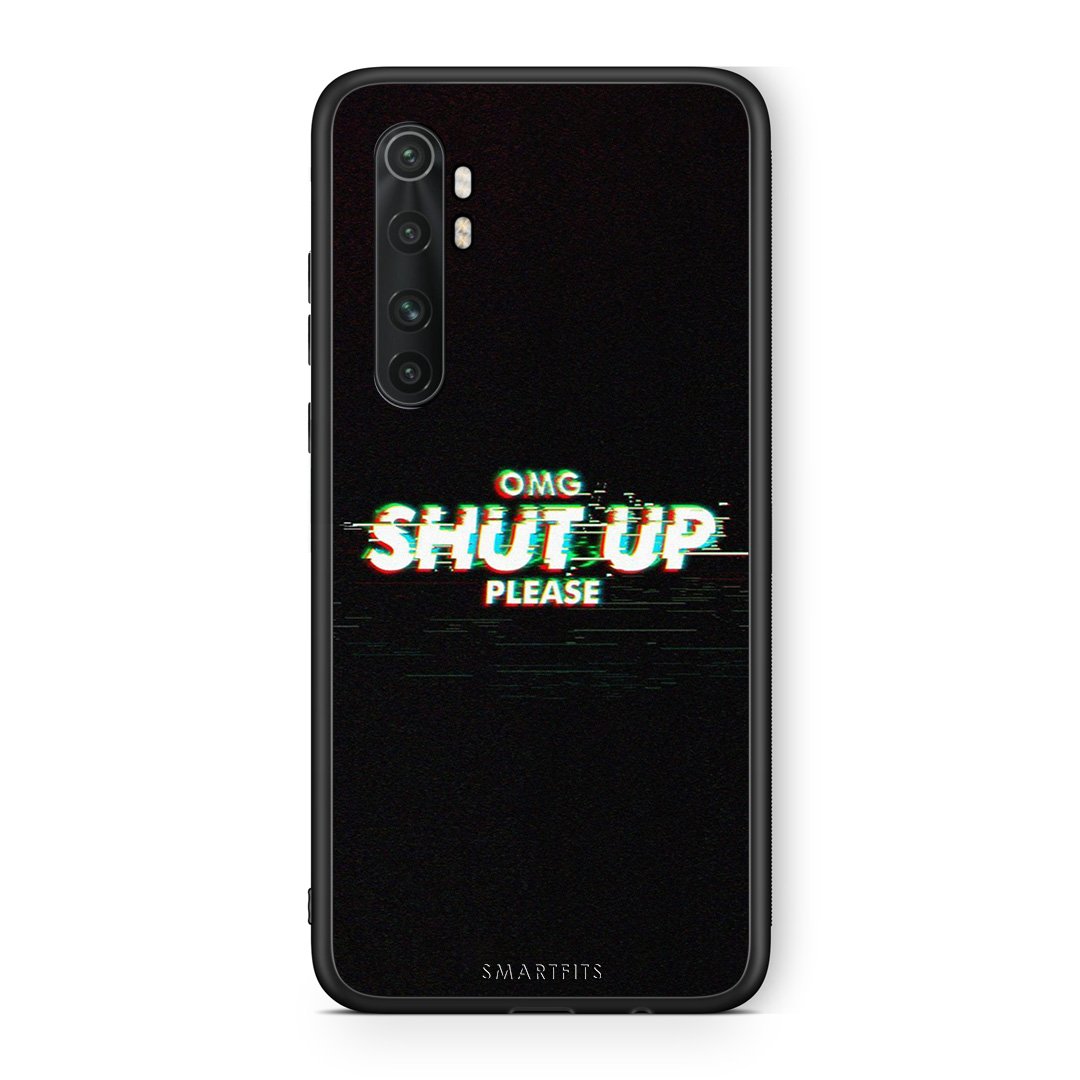Xiaomi Mi Note 10 Lite OMG ShutUp θήκη από τη Smartfits με σχέδιο στο πίσω μέρος και μαύρο περίβλημα | Smartphone case with colorful back and black bezels by Smartfits