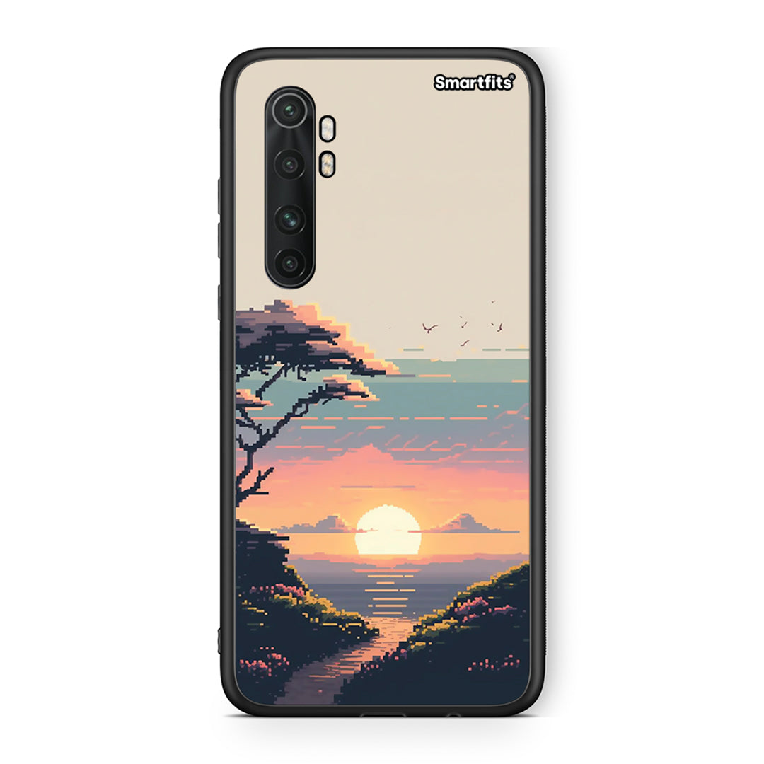 Xiaomi Mi Note 10 Lite Pixel Sunset Θήκη από τη Smartfits με σχέδιο στο πίσω μέρος και μαύρο περίβλημα | Smartphone case with colorful back and black bezels by Smartfits