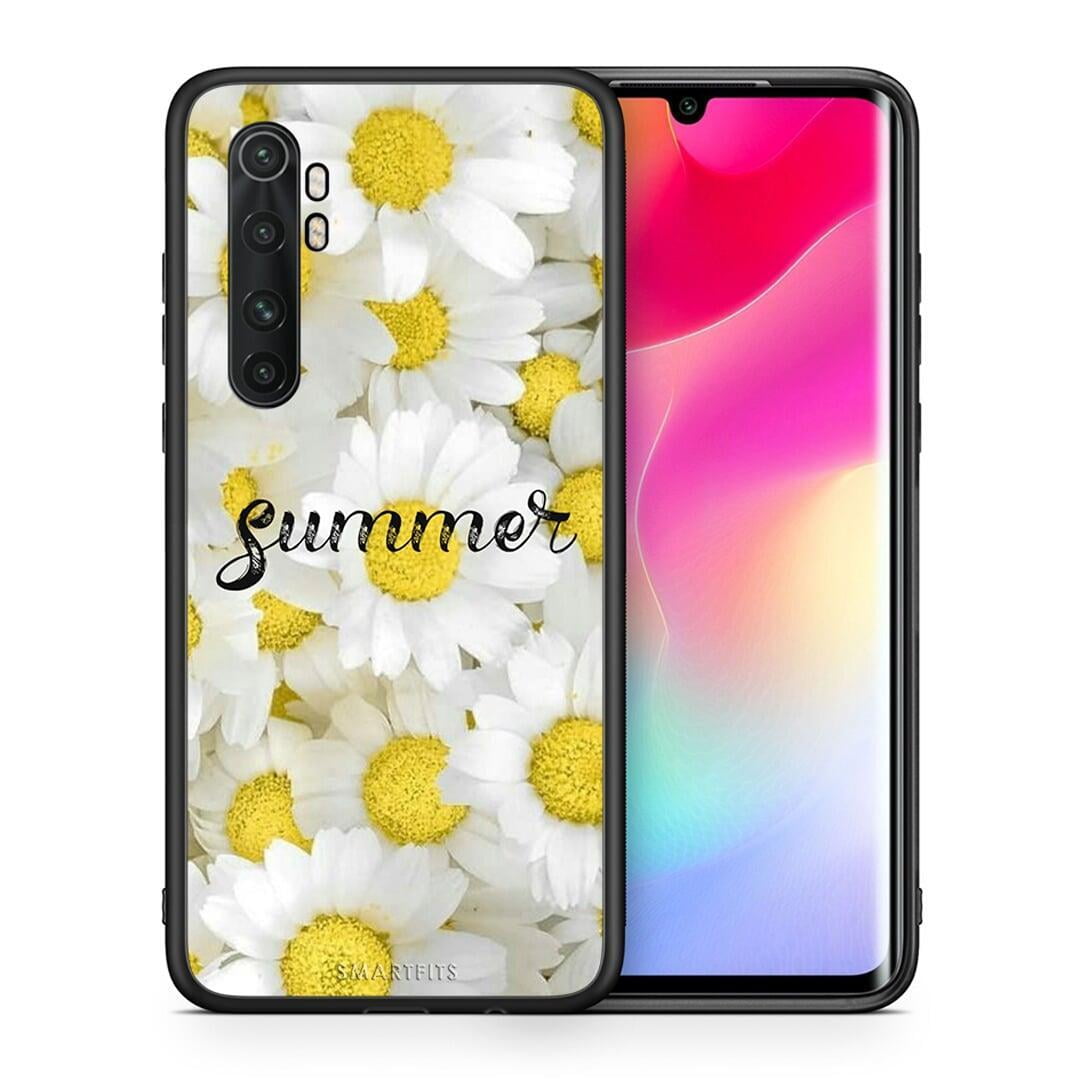 Θήκη Xiaomi Mi Note 10 Lite Summer Daisies από τη Smartfits με σχέδιο στο πίσω μέρος και μαύρο περίβλημα | Xiaomi Mi Note 10 Lite Summer Daisies case with colorful back and black bezels