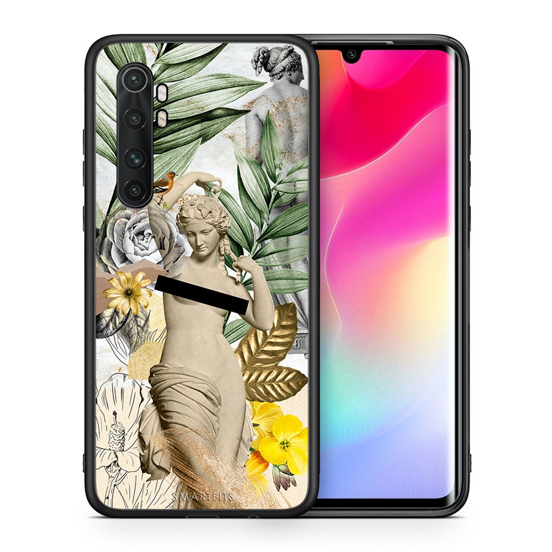 Θήκη Xiaomi Mi Note 10 Lite Woman Statue από τη Smartfits με σχέδιο στο πίσω μέρος και μαύρο περίβλημα | Xiaomi Mi Note 10 Lite Woman Statue case with colorful back and black bezels