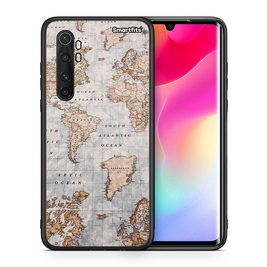 Θήκη Xiaomi Mi 10 Ultra World Map από τη Smartfits με σχέδιο στο πίσω μέρος και μαύρο περίβλημα | Xiaomi Mi 10 Ultra World Map case with colorful back and black bezels