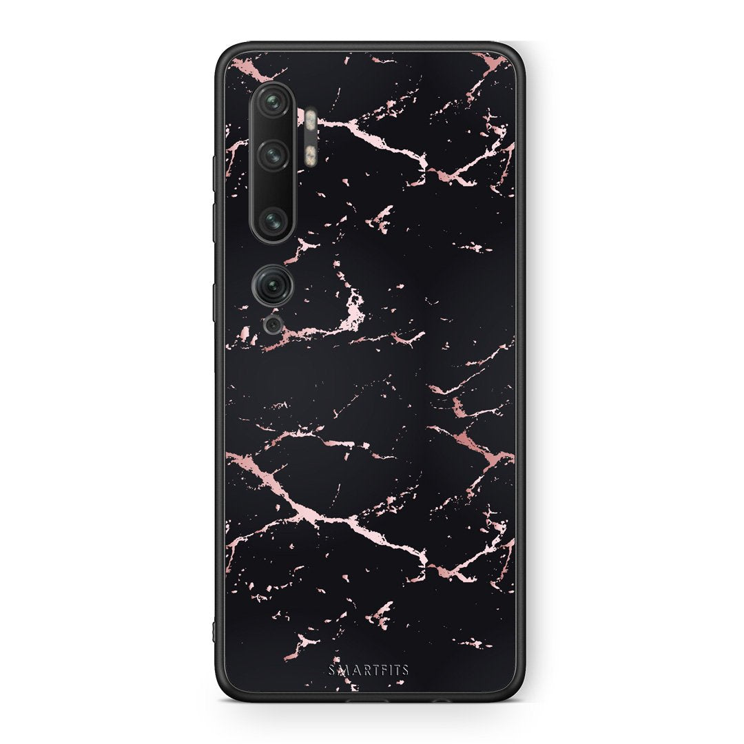 4 - Xiaomi Mi Note 10 Pro Black Rosegold Marble case, cover, bumper