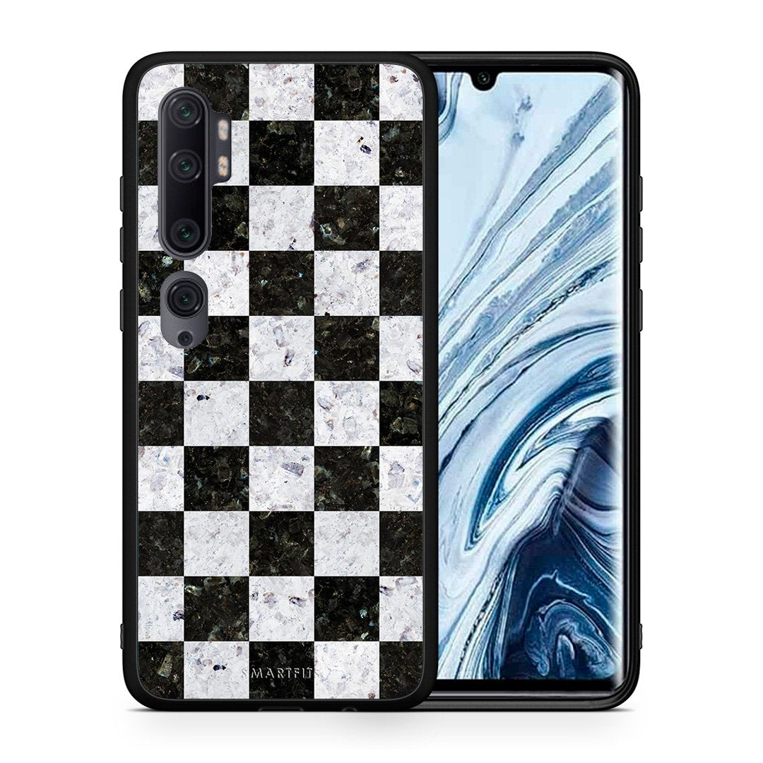 Θήκη Xiaomi Mi Note 10 Pro Square Geometric Marble από τη Smartfits με σχέδιο στο πίσω μέρος και μαύρο περίβλημα | Xiaomi Mi Note 10 Pro Square Geometric Marble case with colorful back and black bezels