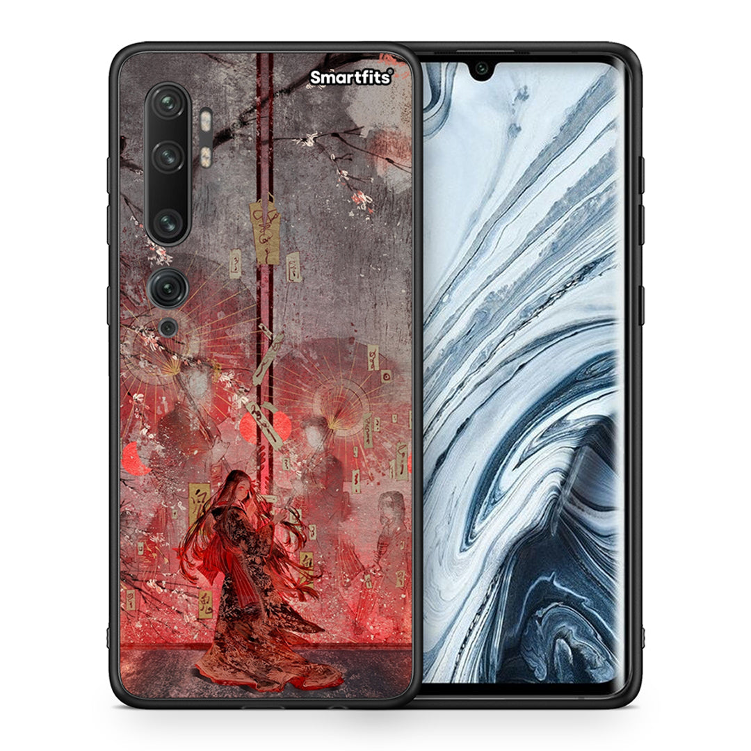 Θήκη Xiaomi Mi Note 10 Pro Nezuko Kamado από τη Smartfits με σχέδιο στο πίσω μέρος και μαύρο περίβλημα | Xiaomi Mi Note 10 Pro Nezuko Kamado case with colorful back and black bezels