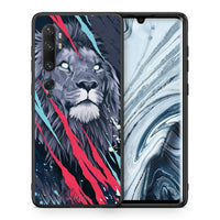 Thumbnail for Θήκη Xiaomi Mi Note 10 Pro Lion Designer PopArt από τη Smartfits με σχέδιο στο πίσω μέρος και μαύρο περίβλημα | Xiaomi Mi Note 10 Pro Lion Designer PopArt case with colorful back and black bezels