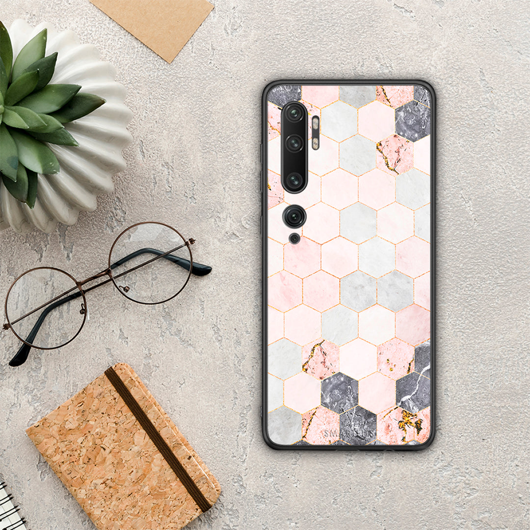 Marble Hexagon Pink - Xiaomi Mi Note 10 / 10 Pro case
