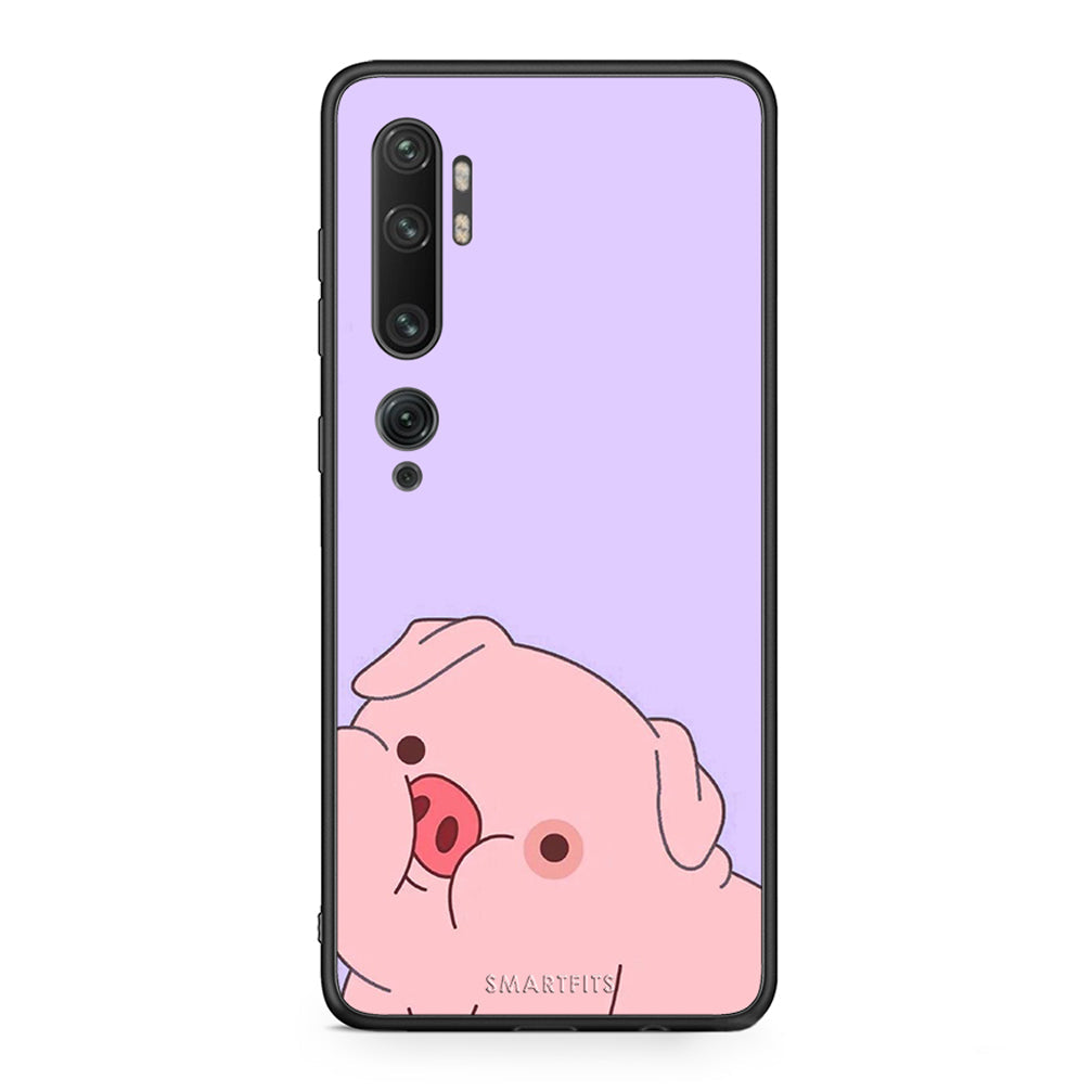 Xiaomi Mi Note 10 / 10 Pro Pig Love 2 Θήκη Αγίου Βαλεντίνου από τη Smartfits με σχέδιο στο πίσω μέρος και μαύρο περίβλημα | Smartphone case with colorful back and black bezels by Smartfits
