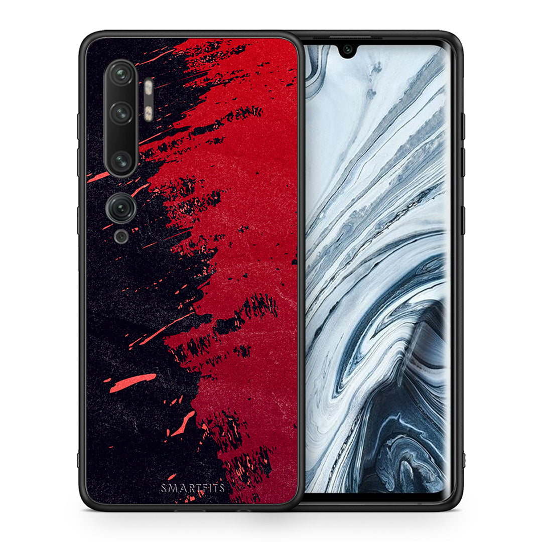 Θήκη Αγίου Βαλεντίνου Xiaomi Mi Note 10 / 10 Pro Red Paint από τη Smartfits με σχέδιο στο πίσω μέρος και μαύρο περίβλημα | Xiaomi Mi Note 10 / 10 Pro Red Paint case with colorful back and black bezels