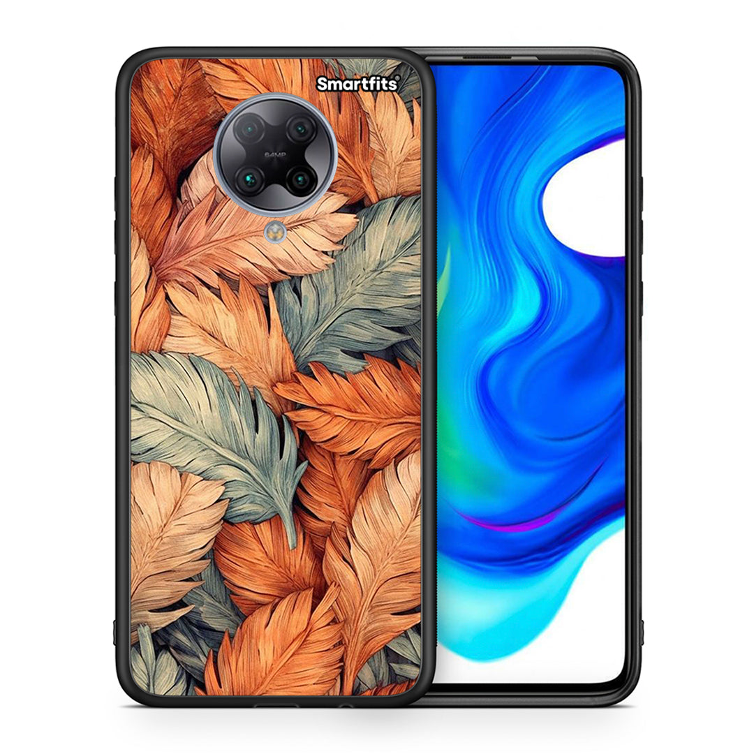 Θήκη Xiaomi Poco F2 Pro Autumn Leaves από τη Smartfits με σχέδιο στο πίσω μέρος και μαύρο περίβλημα | Xiaomi Poco F2 Pro Autumn Leaves case with colorful back and black bezels